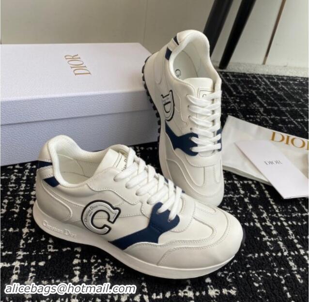 Hot Style Dior C'est Dior Sneakers in Calfskin White/Blue 930040