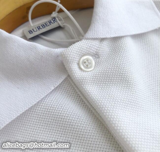 Traditional Specials Burberry Cotton Polo T-shirt B72640 White 2024 (For Men)