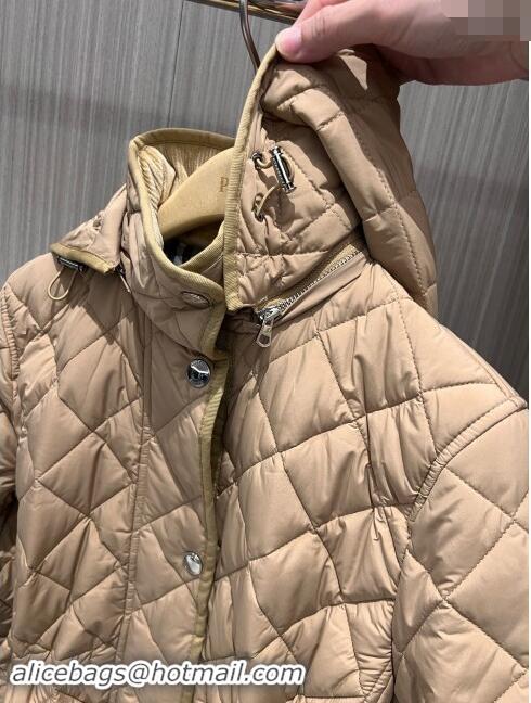 Luxury Cheap Burberry Padded Coat B92525 Brown 2024