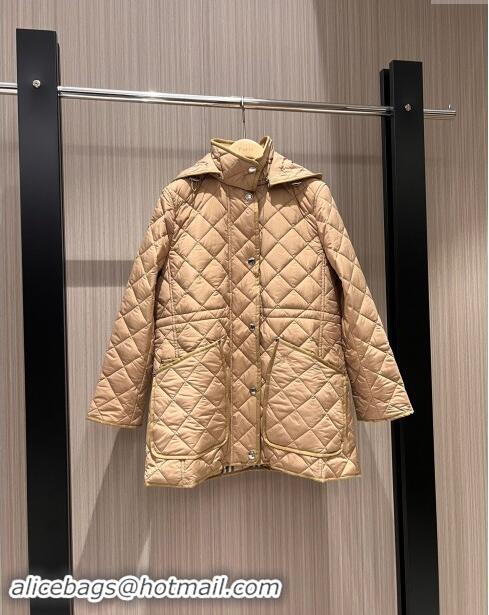 Luxury Cheap Burberry Padded Coat B92525 Brown 2024