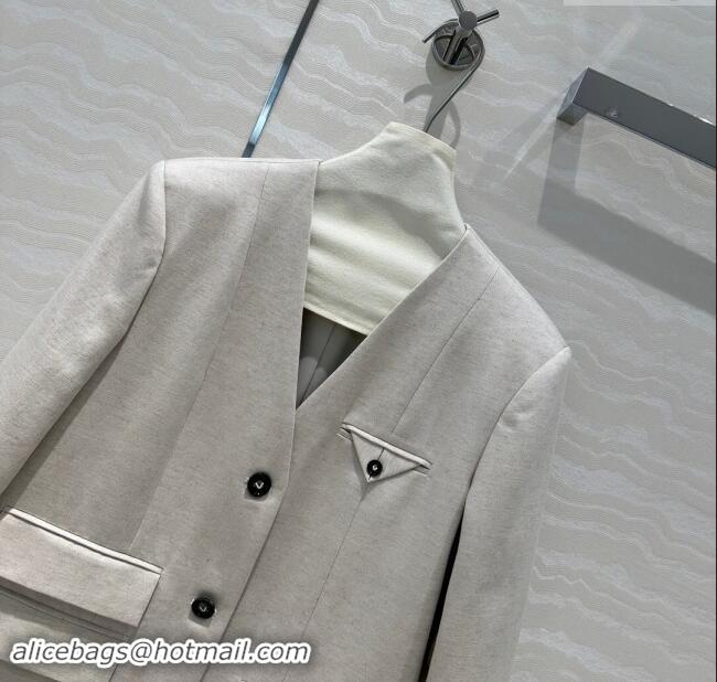 Well Crafted Bottega Veneta Jacket BV82703 Light Grey 2024