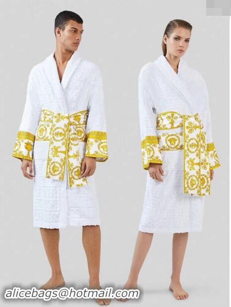 Good Taste Versace Baroque Cotton Bathrobe 0201 White/Gold 2024 TOP