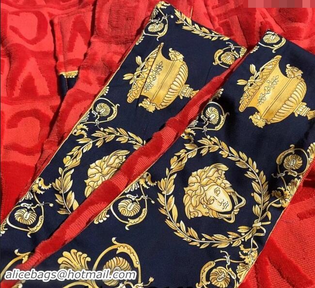 Well Crafted Versace Baroque Cotton Bathrobe 0201 Red 2024 TOP