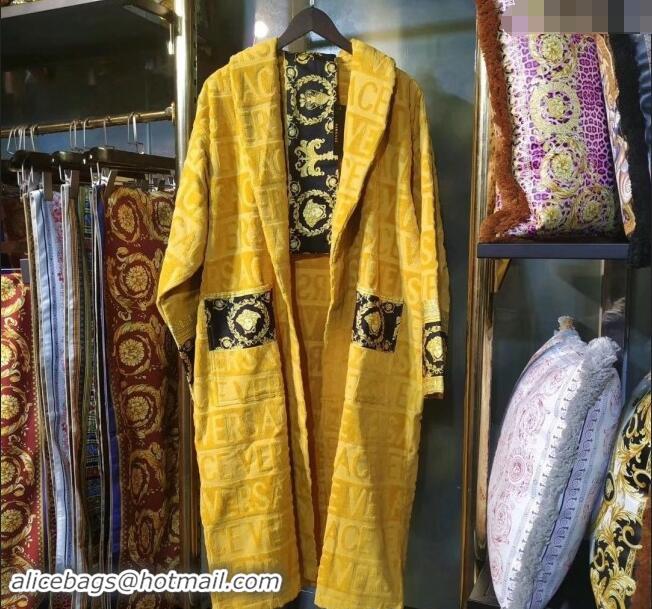 Well Crafted Versace Baroque Cotton Bathrobe 0201 Yellow 2024 TOP