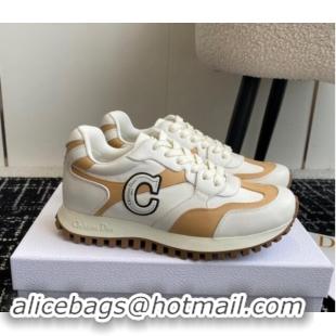 Sophisticated Dior C'est Dior Sneakers in Calfskin White/Beige 930042