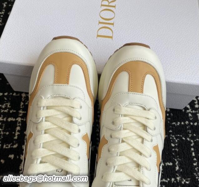 Sophisticated Dior C'est Dior Sneakers in Calfskin White/Beige 930042