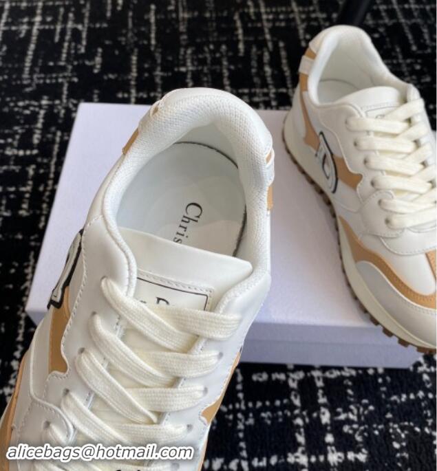 Sophisticated Dior C'est Dior Sneakers in Calfskin White/Beige 930042