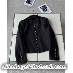 Top Quality Celine Jacket with Buttons C92001 Black 2024