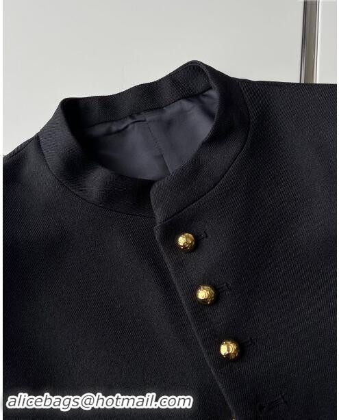 Top Quality Celine Jacket with Buttons C92001 Black 2024