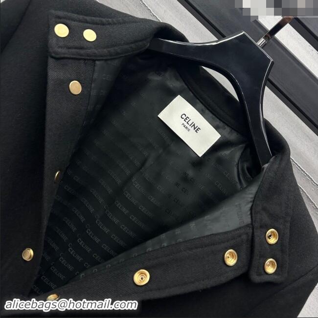 Luxury Discount Celine Wool Jacket M92531 Black 2024