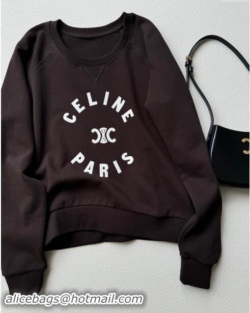 ​Good Looking Celine Sweatershirt C92401 Dark Brown 2024