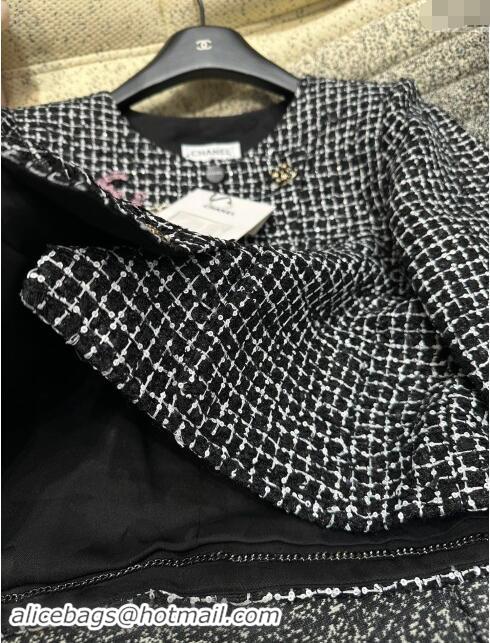 Famous Brand Discount Chanel Tweed Jacket M91104 Black 2024