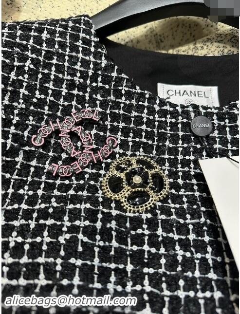 Famous Brand Discount Chanel Tweed Jacket M91104 Black 2024