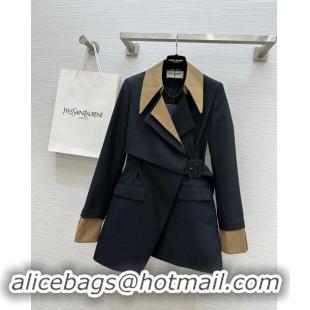 Well Crafted Saint Laurent Jacket Dress S82412 Black 2024