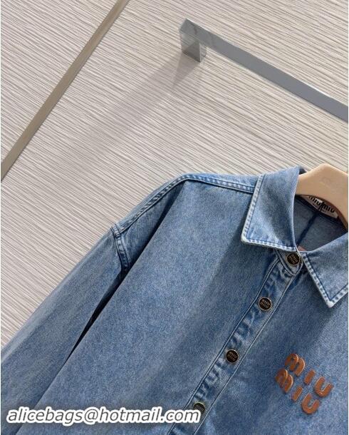 Grade Luxury Miu Miu Denim Shirt M83004 Blue 2024