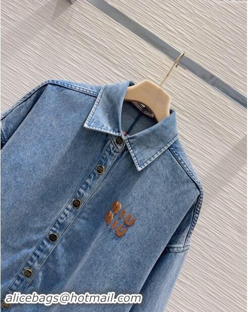 Grade Luxury Miu Miu Denim Shirt M83004 Blue 2024