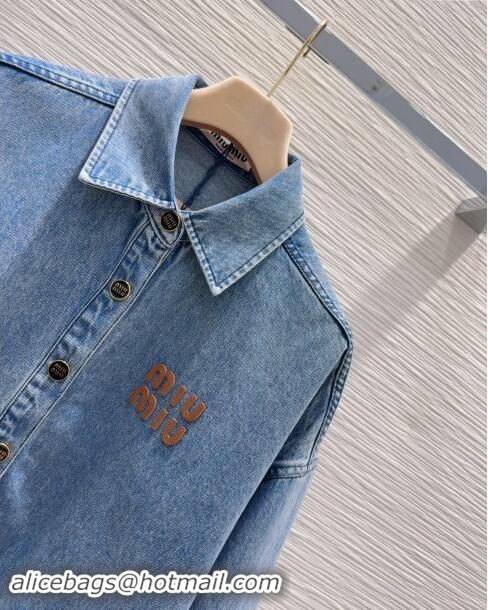 Grade Luxury Miu Miu Denim Shirt M83004 Blue 2024