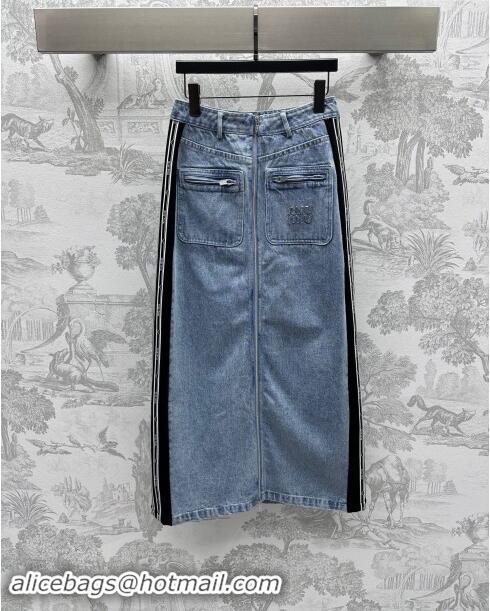 ​Well Crafted Miu Miu Denim Skirt M90419 Black/Blue 2024