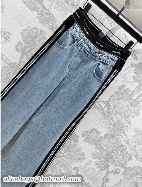 ​Luxury Discount Miu Miu Denim Jeans M90420 Black/Blue 2024