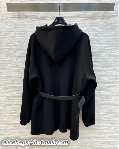 Low Cost Miu Miu Jacket with Belt M91001 Black 2024