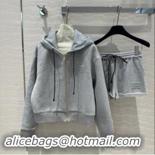 Good Looking Miu Miu Jacket and Shorts M91004 Grey 2024