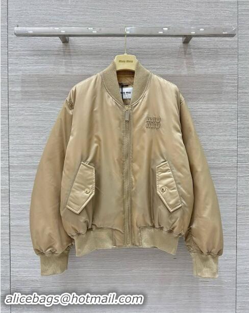 Top Grade Miu Miu Padded Jacket M91112 Beige 2024