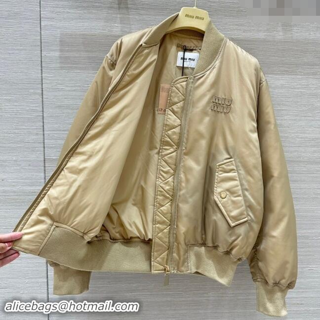 Top Grade Miu Miu Padded Jacket M91112 Beige 2024