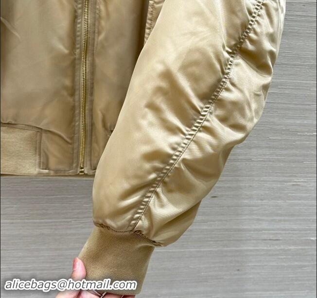 Top Grade Miu Miu Padded Jacket M91112 Beige 2024