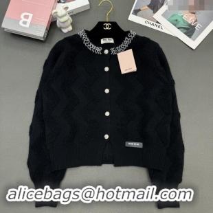 ​Well Crafted Miu Miu Wool Cardigan M91902 Black 2024