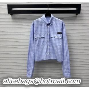 ​Best Price Miu Miu Shirt M92302 Blue 2024