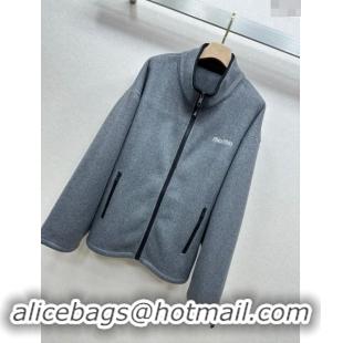 Top Grade Miu Miu Zipper Jacket M92304 Grey 2024