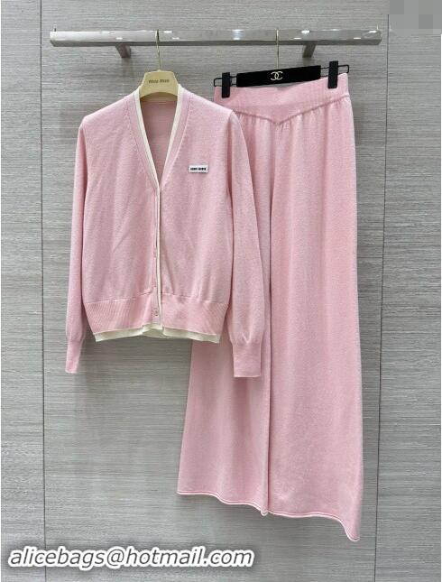 ​Good Looking Miu Miu Wool Cardigan and Pants M92306 Pink 2024