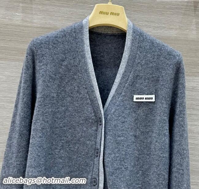 Reasonable Price Miu Miu Wool Cardigan and Pants M92307 Grey 2024