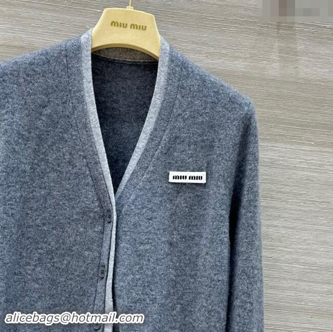 Reasonable Price Miu Miu Wool Cardigan and Pants M92307 Grey 2024