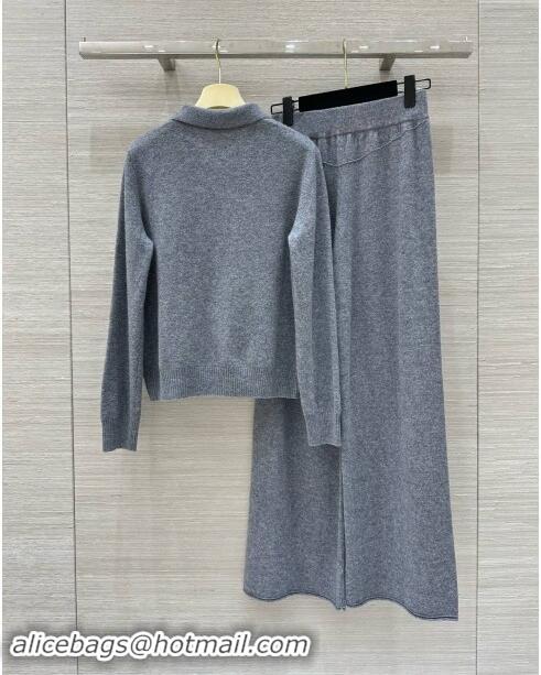 Low Cost Miu Miu Wool Cardigan and Pants M92309 Grey 2024