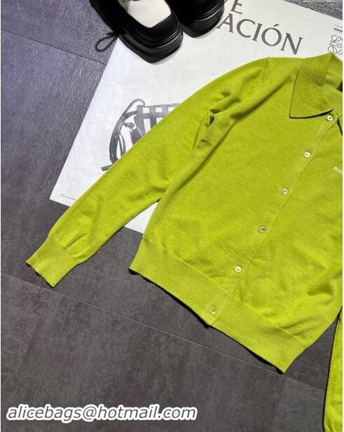 ​Well Crafted Miu Miu Cashmere Cardigan M92511 Green 2024