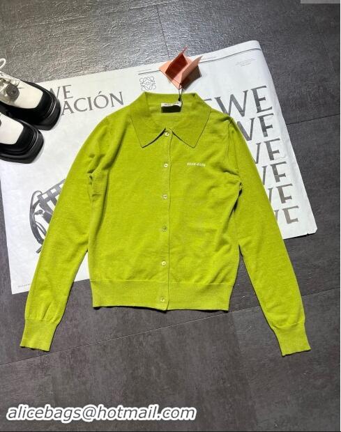 ​Well Crafted Miu Miu Cashmere Cardigan M92511 Green 2024