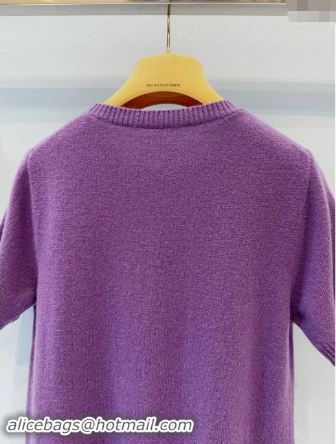 ​Fashion Discount Miu Miu Cashmere Cardigan M92515 Purple 2024