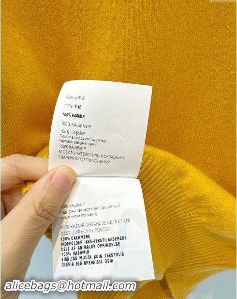 Top Design Miu Miu Cashmere Cardigan M92516 Yellow 2024