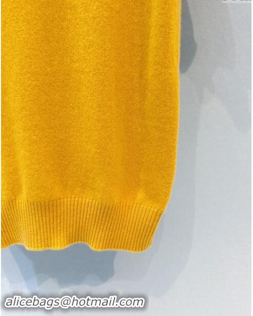 Top Design Miu Miu Cashmere Cardigan M92516 Yellow 2024