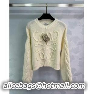 Luxury Cheap Loewe Knit Sweater L82416 Beige 2024