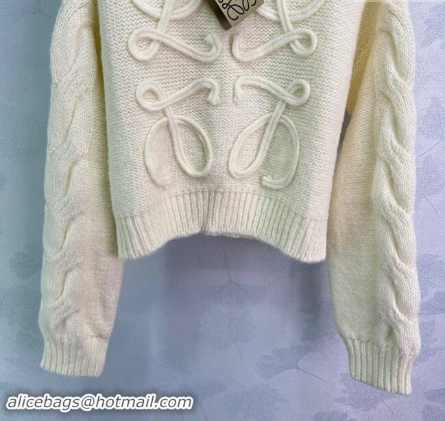 Luxury Cheap Loewe Knit Sweater L82416 Beige 2024