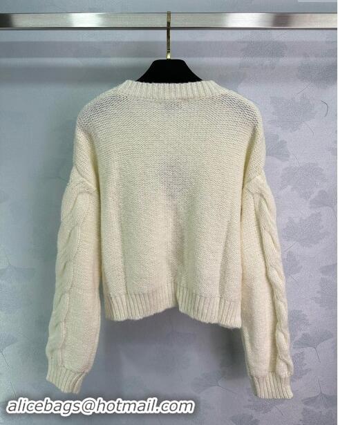 Luxury Cheap Loewe Knit Sweater L82416 Beige 2024