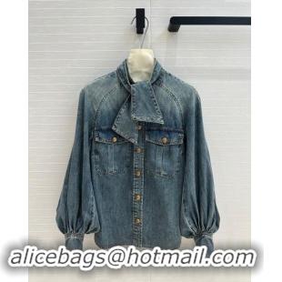 Reasonable Price Zimmermann Denim Shirt Z92529 Blue 2024