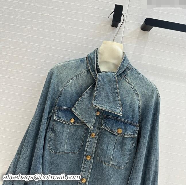 Reasonable Price Zimmermann Denim Shirt Z92529 Blue 2024