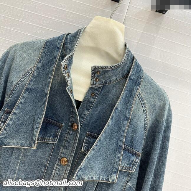 Reasonable Price Zimmermann Denim Shirt Z92529 Blue 2024