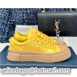 Best Price Dior DIOR AND STONE ISLAND Low-top Sneakers in Oblique Satin Yellow 930053