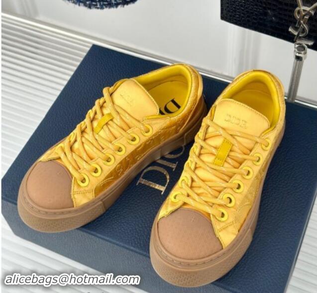 Best Price Dior DIOR AND STONE ISLAND Low-top Sneakers in Oblique Satin Yellow 930053