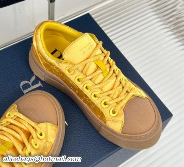 Best Price Dior DIOR AND STONE ISLAND Low-top Sneakers in Oblique Satin Yellow 930053