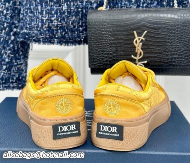 Best Price Dior DIOR AND STONE ISLAND Low-top Sneakers in Oblique Satin Yellow 930053